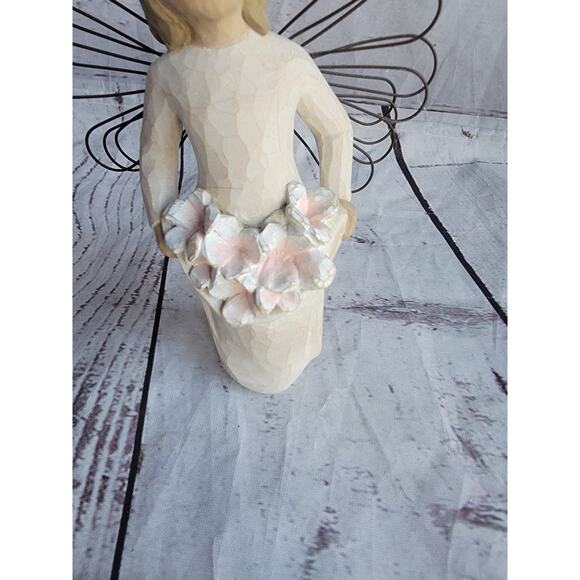 Willow Tree Angel of Spring Figurine Pink White Flowers Demdaco Susan Lordi 2001 - Picture 2 of 8